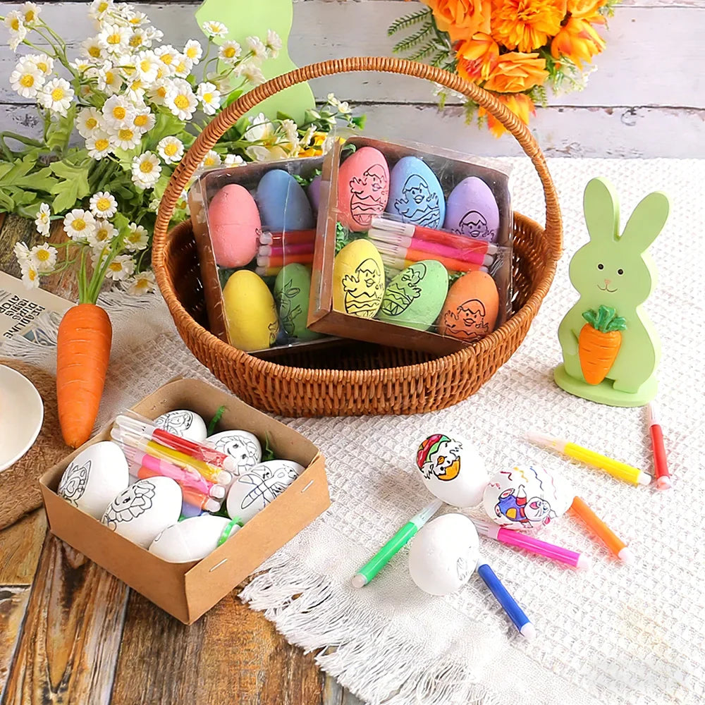 2026 DIY Hand-Painted Easter Eggs, Easter Home Décor, Creative Easter Gift for Easter Party