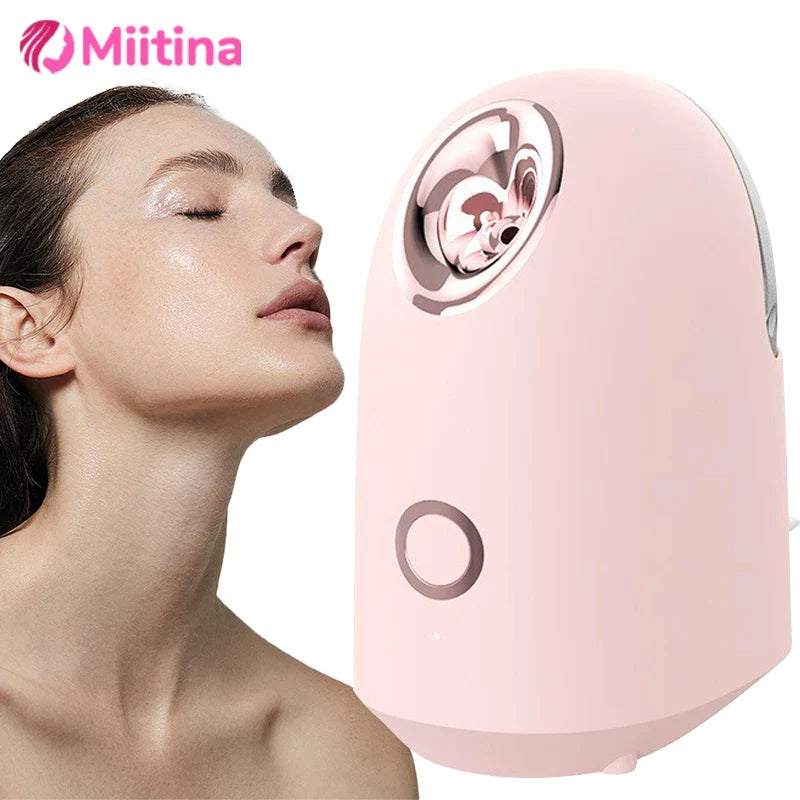 Face Steamer Humidifier Nano Mist Sprayer SPA Facial Nebulizer Steamer Moisturizing Beauty Skin Care Nano Steam Unclogs Pores
