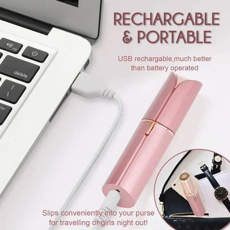 Portable Electric Eyebrow Trimmer for Women Painless Eyebrow Automatic Hair Removal Machine for Shaving and Nose Hair Beauty