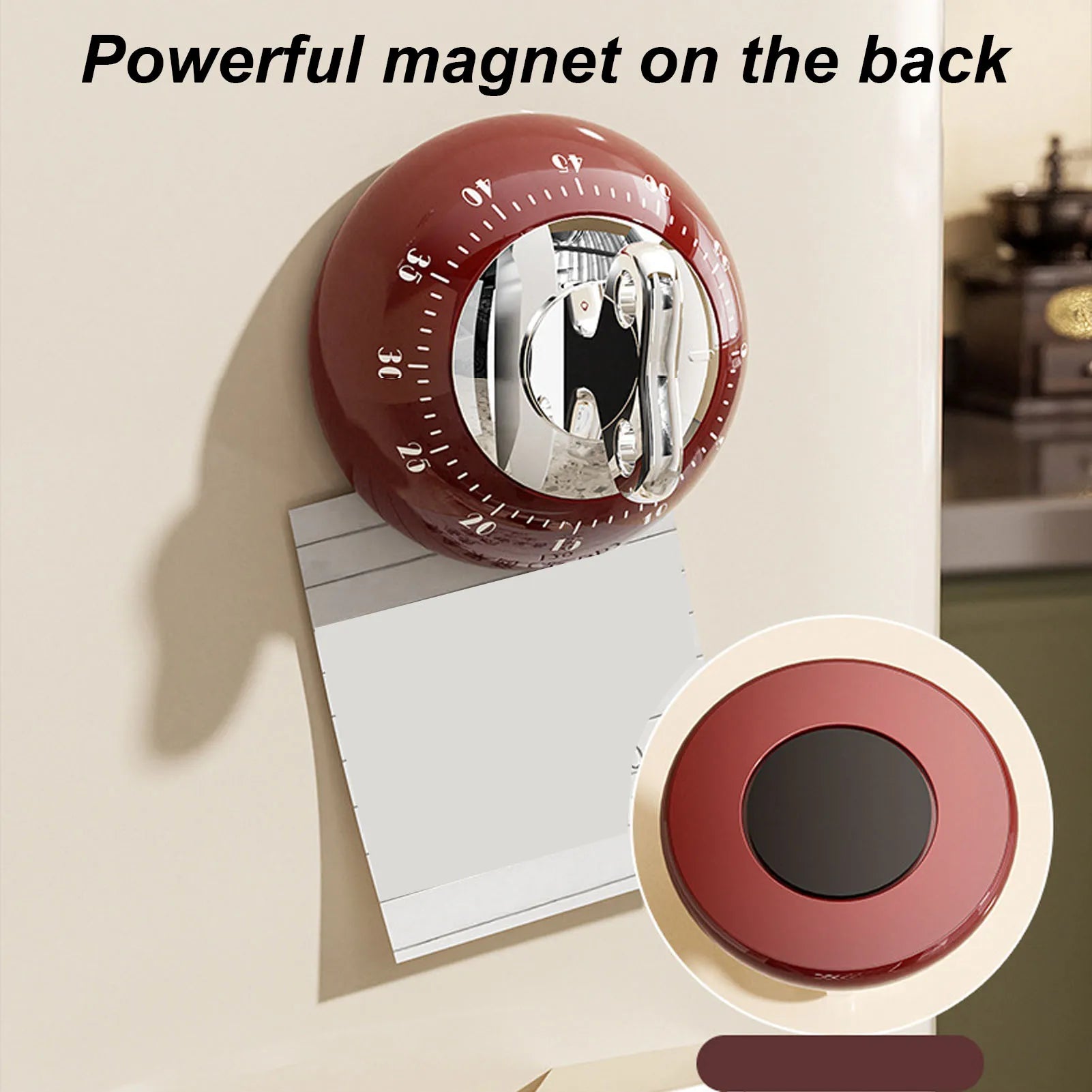60 Minute Mechanical Countdown Timer Mechanical Timer Magnetic 60 Minute Countdown Vintage Wind Up Timer for Kitchen Work Study