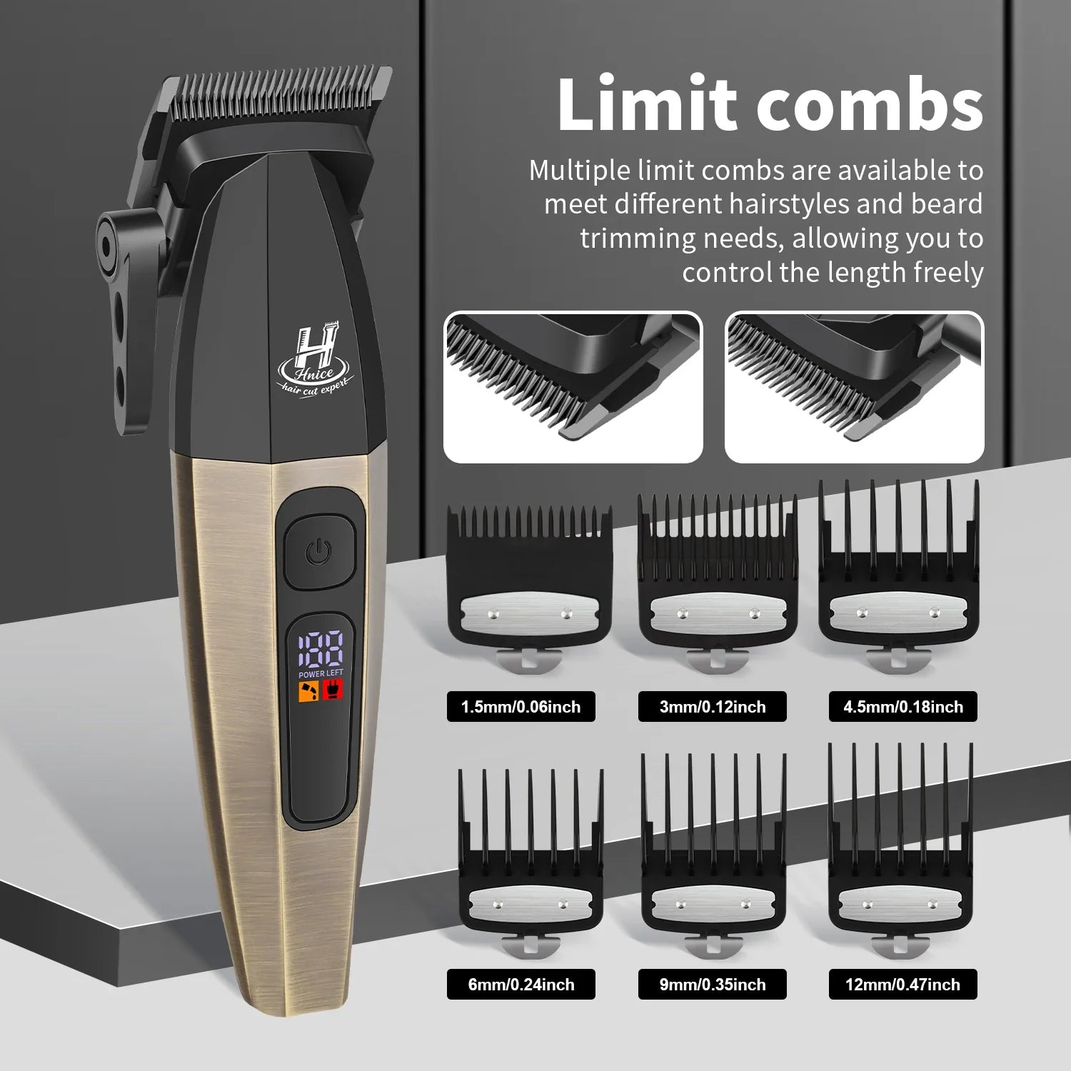 HNICE Hair cutting machine hair trimmer for men Professional Electric Hair Clippers Salons Barbershop Rechargeable accessories