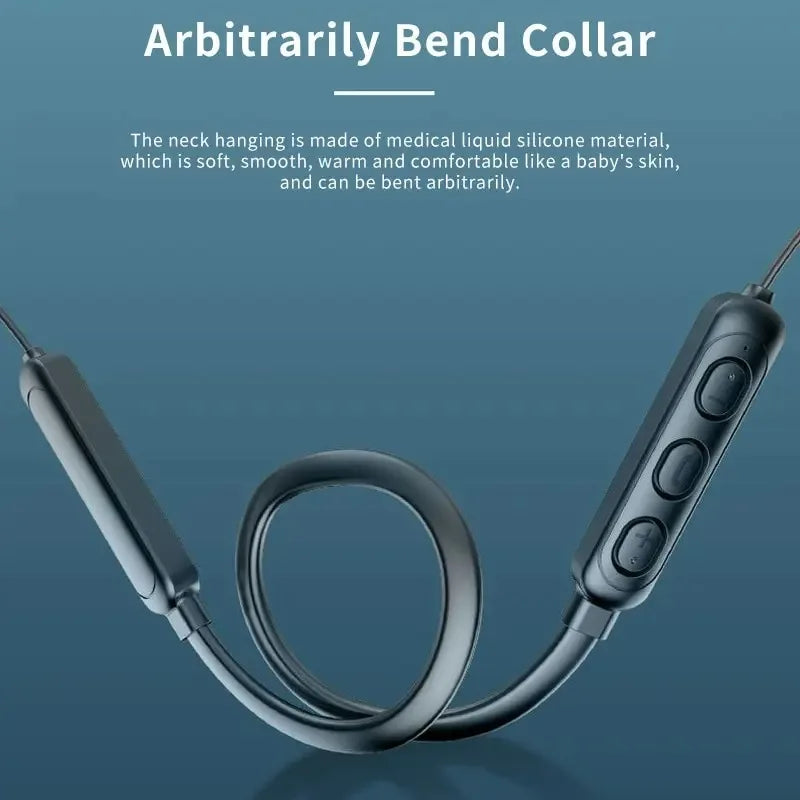 Wireless Bluetooth Headset NeckHanging Stereo Noise Reduction Universal 5.0 Sports Headset Microphone