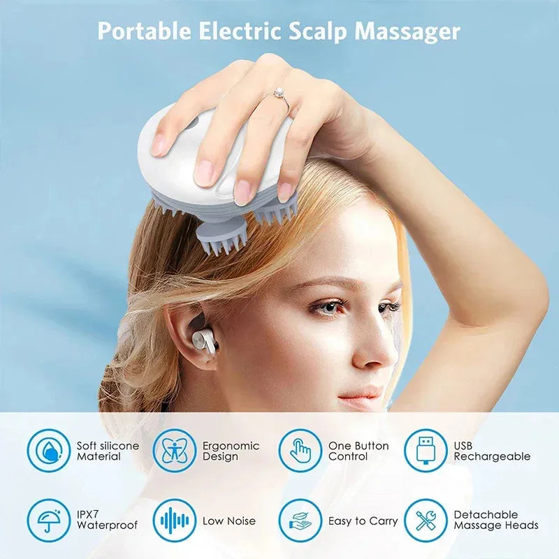 Deep Scalp Massager Head Cleaning Massager Also Suitable for Pets Electric Massage Tool Washable and Portable Health gadgets Spa