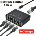 Gigabit Ethernet Switch Rj45 Splitter LAN Gigabit Extension Adapter 1000Mbps Network Connector For PC Laptop TV Box Router