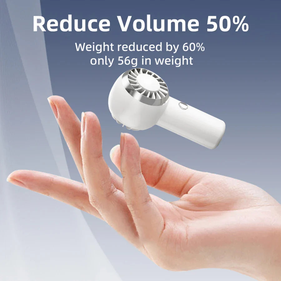 2025 New Handheld Mini Fan with 3 Level Speeds, Strong Wind, USB Pocket Fan Rechargeable, Easy Storage, Perfect for Outdoor Use.