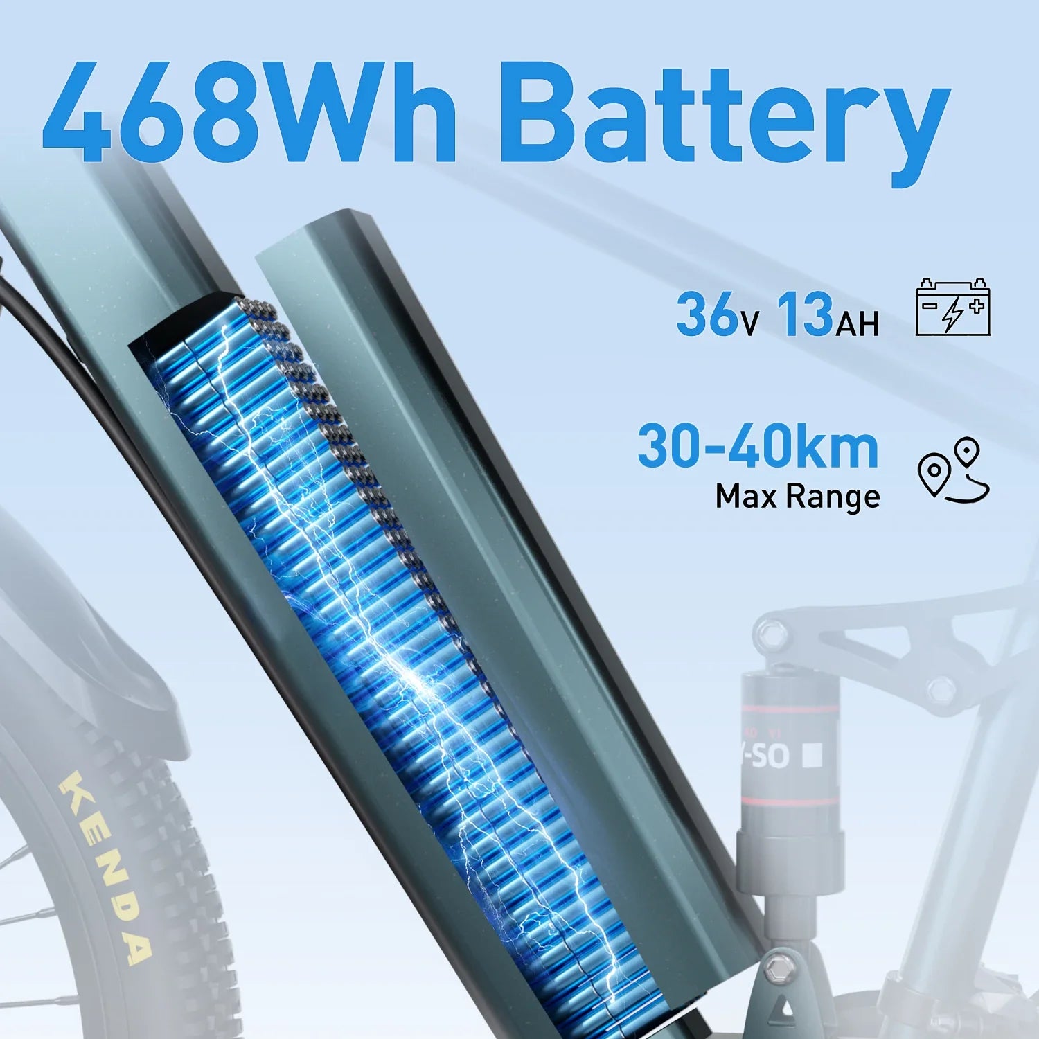 Aairsk GT900 Adult Ebike 400W 36V 13Ah Off-Road Electric Bicycle City Commuting 26*1.95 Inch Tire Dual Suspension Electric Bike