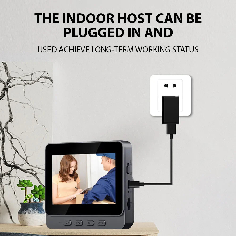 4.3'' IPS Screen 2.4G Wireless Visual Intercom Doorbell with Screen Smart High-definition Video Monitoring Two-Way Intercom