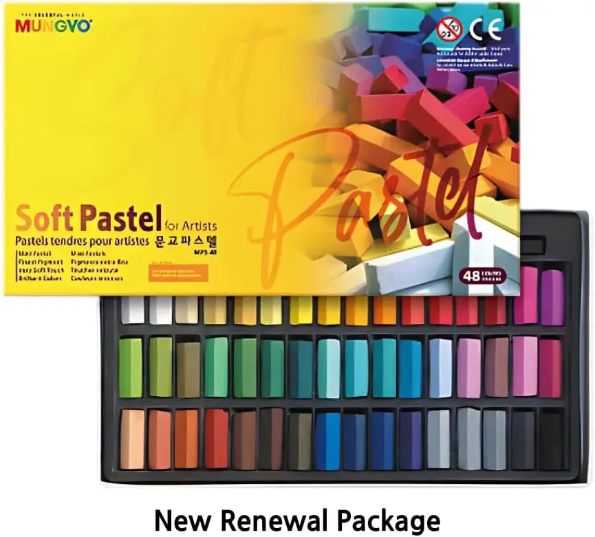 48-Color Square Soft Pastel Set for Artists - Smooth & Blendable, Easy to Use