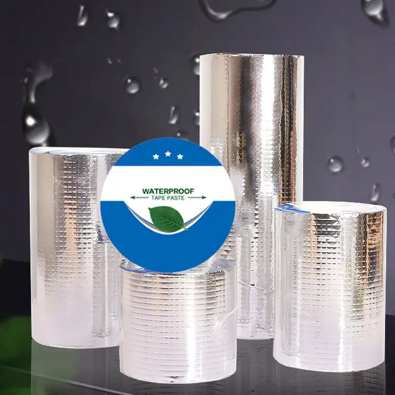 Waterproof Leak Repair Tape High Temperature Resistant Self-adhesive Aluminum Foil Butyl Tape Wall Repair Sealant Patching Tape