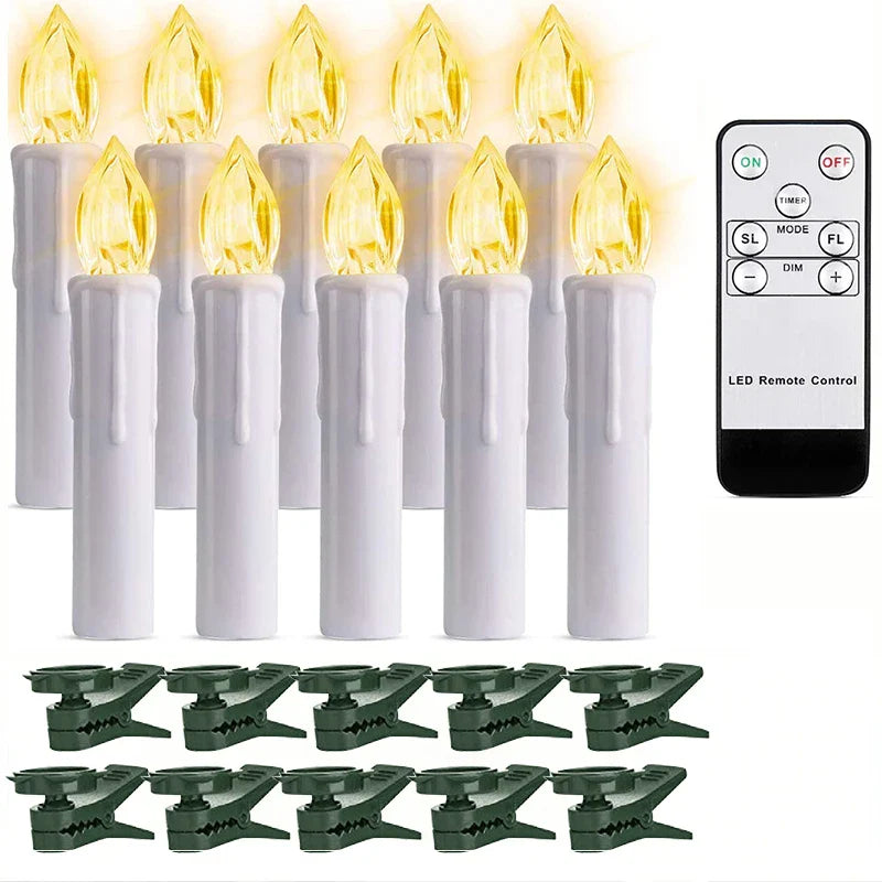 200 hours Realistic Flickering LED Candle Remote Timer for Christmas Gift Home Decor Centerpiece Wedding Artificial Flameless