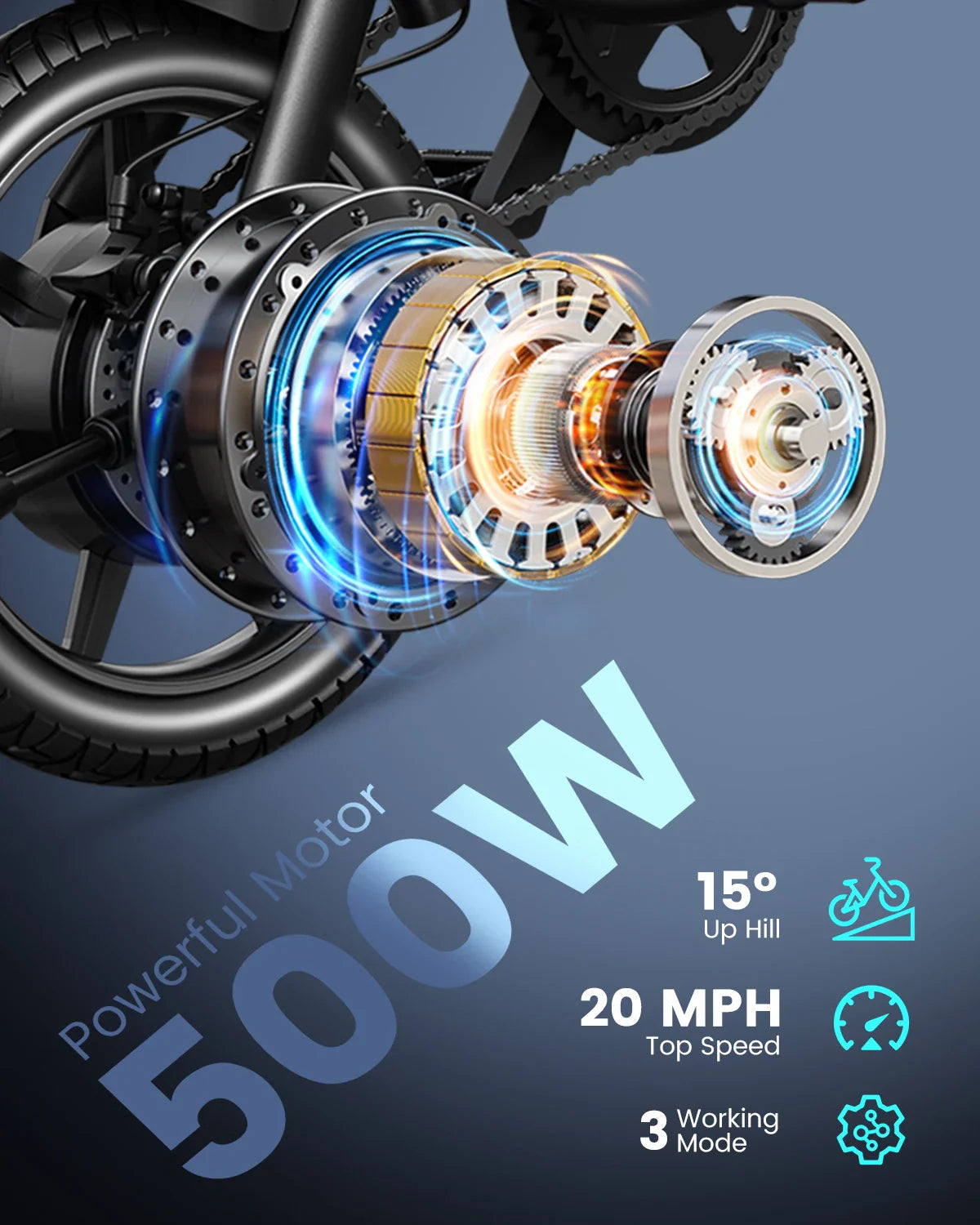 【1 Year Warranty】DYU D3F Electric Bicycle Peak 500W Motor 36V7.8AH Lithium Battery Electric Bike,20mph city E-bike UL2849