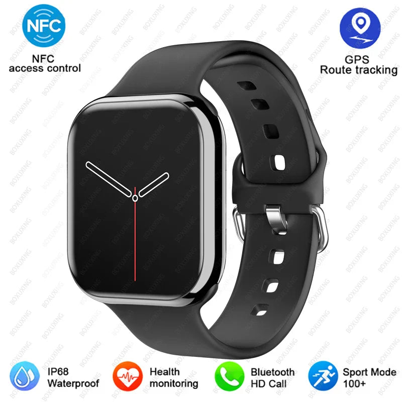 2025 AMOLED 2.05" HD Screen Smart Watch Women Series 8 Custom Dial 500+ Wireless Charging Men Smartwatch NFC GPS Tracker Watch 9