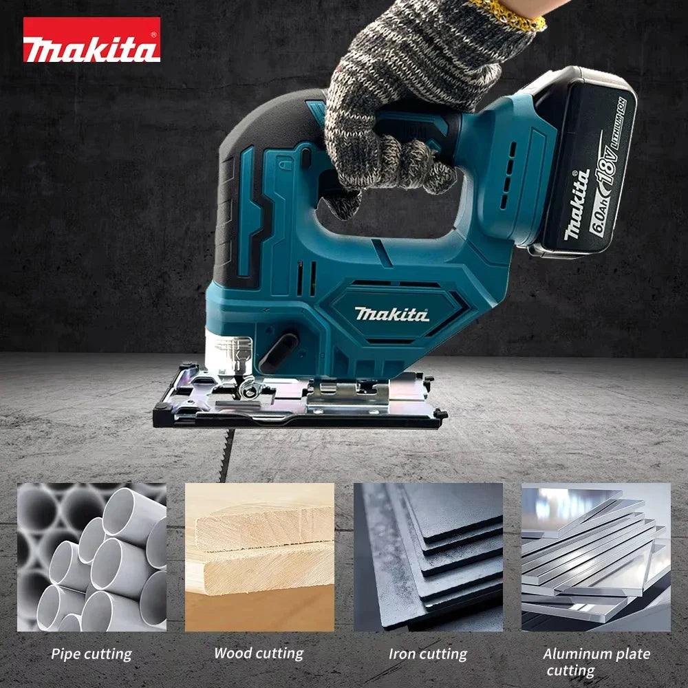 2025Makita DJV182Z 340W Brushless Jigsaw 18V Without Battery with Saw Blade Cordless Barrel Handle Portable Carpenter Power Tool