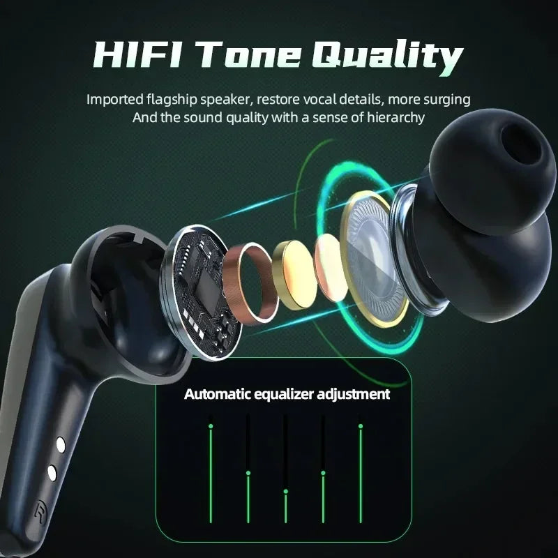 TWS Gaming Wireless bluetooth Headset TWS 5.3 Stereo Earbuds Low Latency Earphones Bluetooth With Mic for smartphones