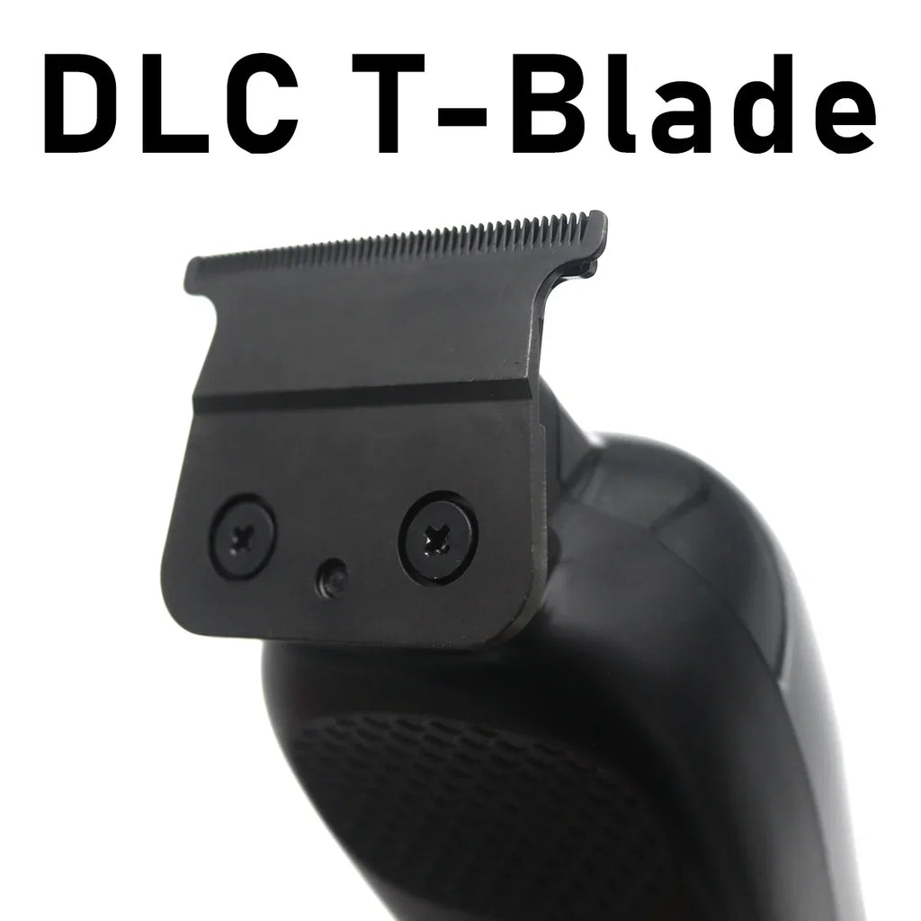 Kemei DLC T-Blade Zero Gapped LED Display Cordless USB Professional Hair Clipper Finishing Machine KM-999 Hair Trimmer for Men