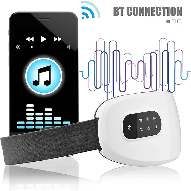 4D Eye Massager Smart Airbag Vibration Eye Care Instrument Hot Compress Bluetooth Eye Massage Glasses Fatigue Wrinkle HealthCare