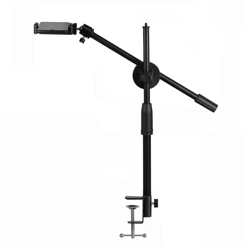 Tabletop Overhead Tripod Stand with Ring Light Mobile Phone Holder And Boom Arm for Nail Art Photography Table Shooting Tripods