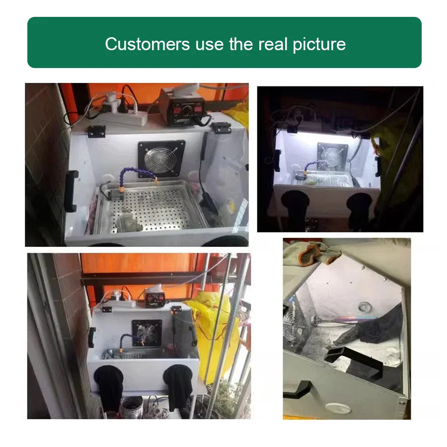 Grinding Dust Box Metal Structure Dust Box Ventilation Fan Dust Extraction Box for Craft Work Sanding Polishing