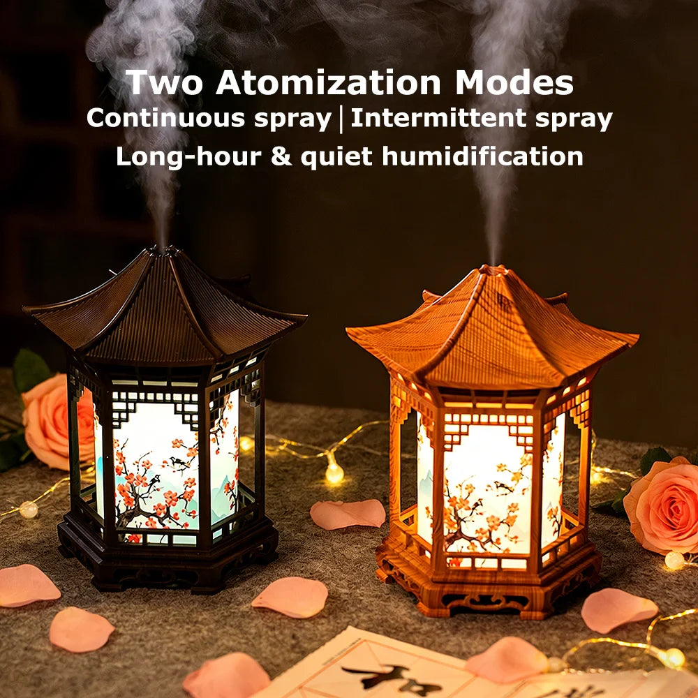 USB-Powered Air Humidifier, Modern Asian Decor, Mini Humidifier, 2 Spray Modes,  Continuous/Mist Modes, Ideal Romantic Gift.