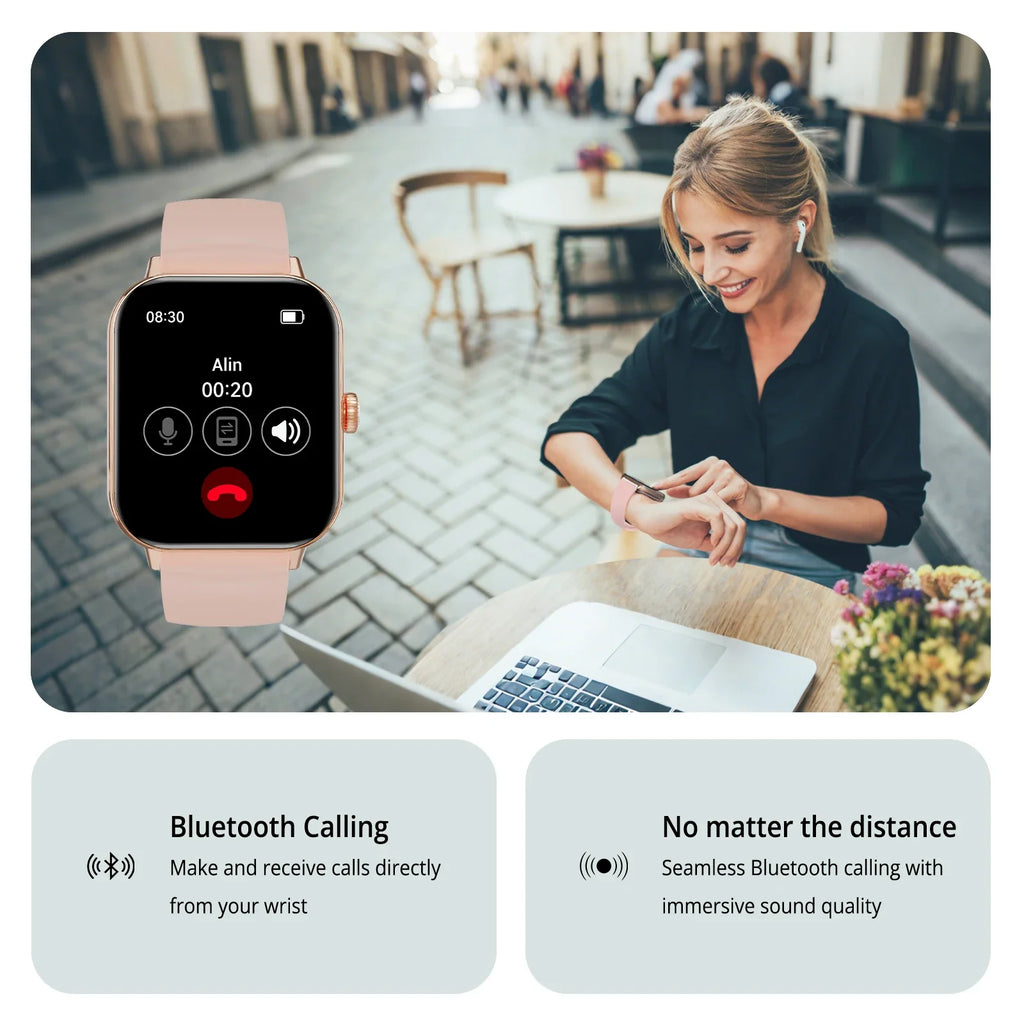 AIWR Peps 1S Smart Watch, GPS 1.96" AMOLED Smartwatch, AI Watch Faces ChatGPT, Bluetooth Calling 5ATM Waterproof for Android iOS