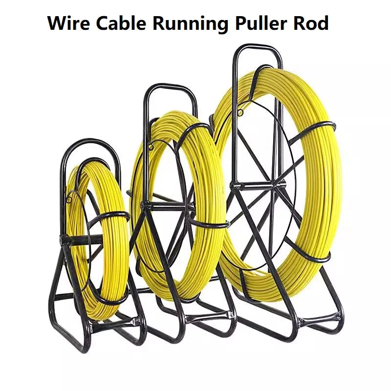 4/5/7mm Wire Cable Running Puller Rod Set Cable Pulling Tool with Stand for Electrical Wiring Construction Wire Threader