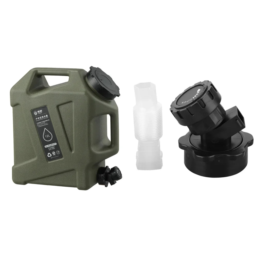 12L/10L Portable Camping Water Jug with Faucet Water Tank for Car Drinking Carrier Camping Large Capacity Water Storage Bucket