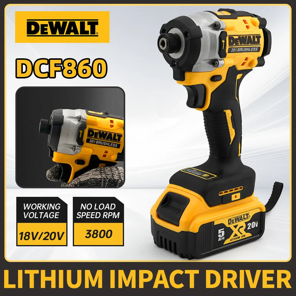 Dewalt DCF860 Lightweight Electric Screwdriver Power Tool Utilizing 20V Battery Compact And Powerful Brand Screwdriver