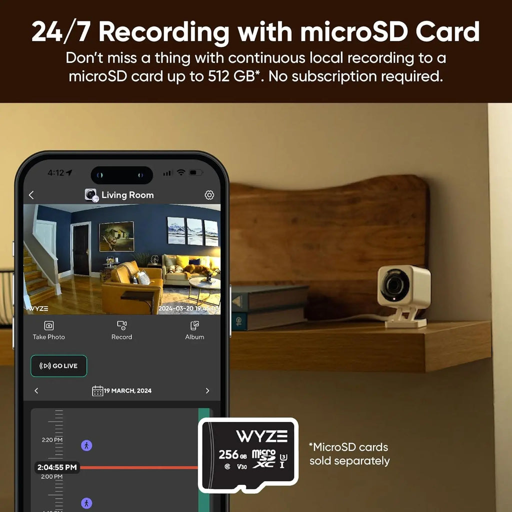 Wyze Cam v4, 2K Wi-Fi Smart Home Security Camera, 2-Way Audio, Motion Activated Spotlight/Siren, Indoor/Outdoor Pet/Baby Monitor