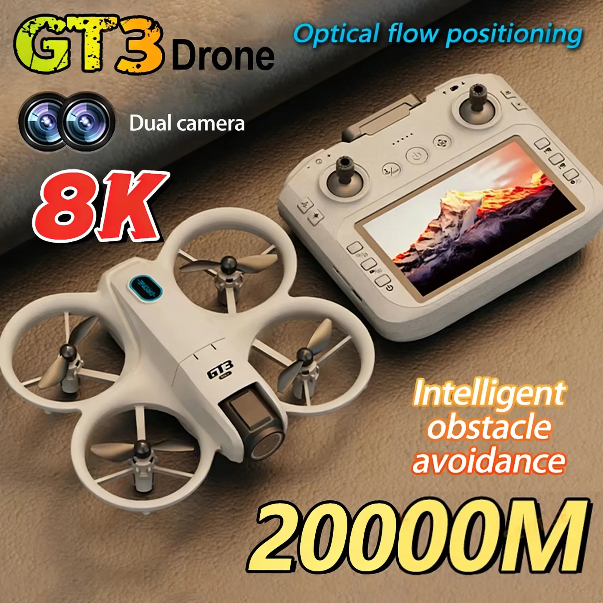 5G 8K GPS Professional HD Aerial Photography Light Remote Control Aircraft Optical Flow Quadcopter High Quality GT3 MAX Drone