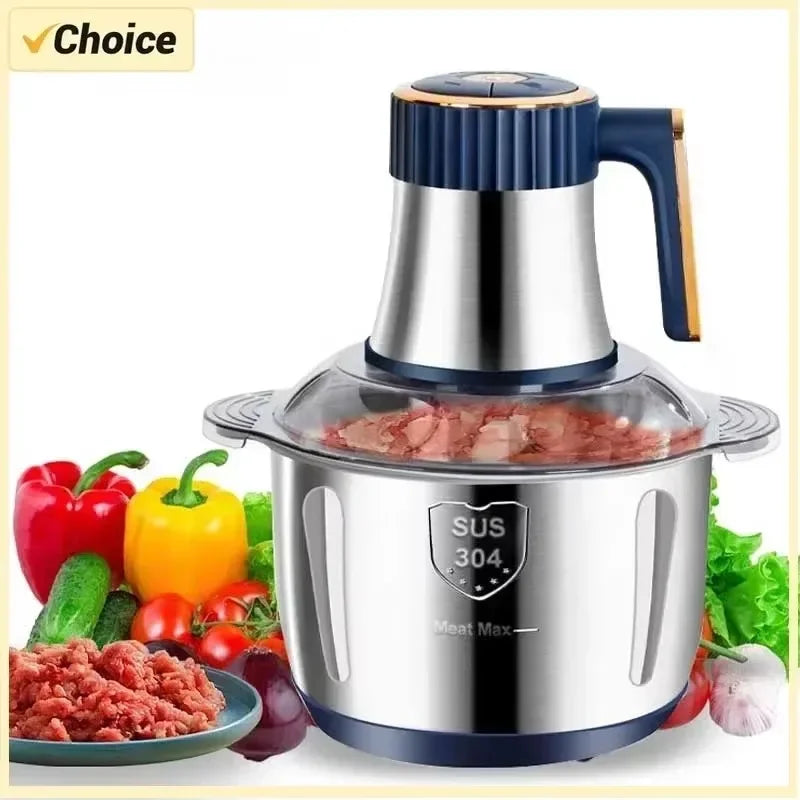 20226 Electric Meat Grinders 5L Food Crusher Stainless Steel Multifunctional Vegetable Slicer Processor Chopper Kitchen Blenders