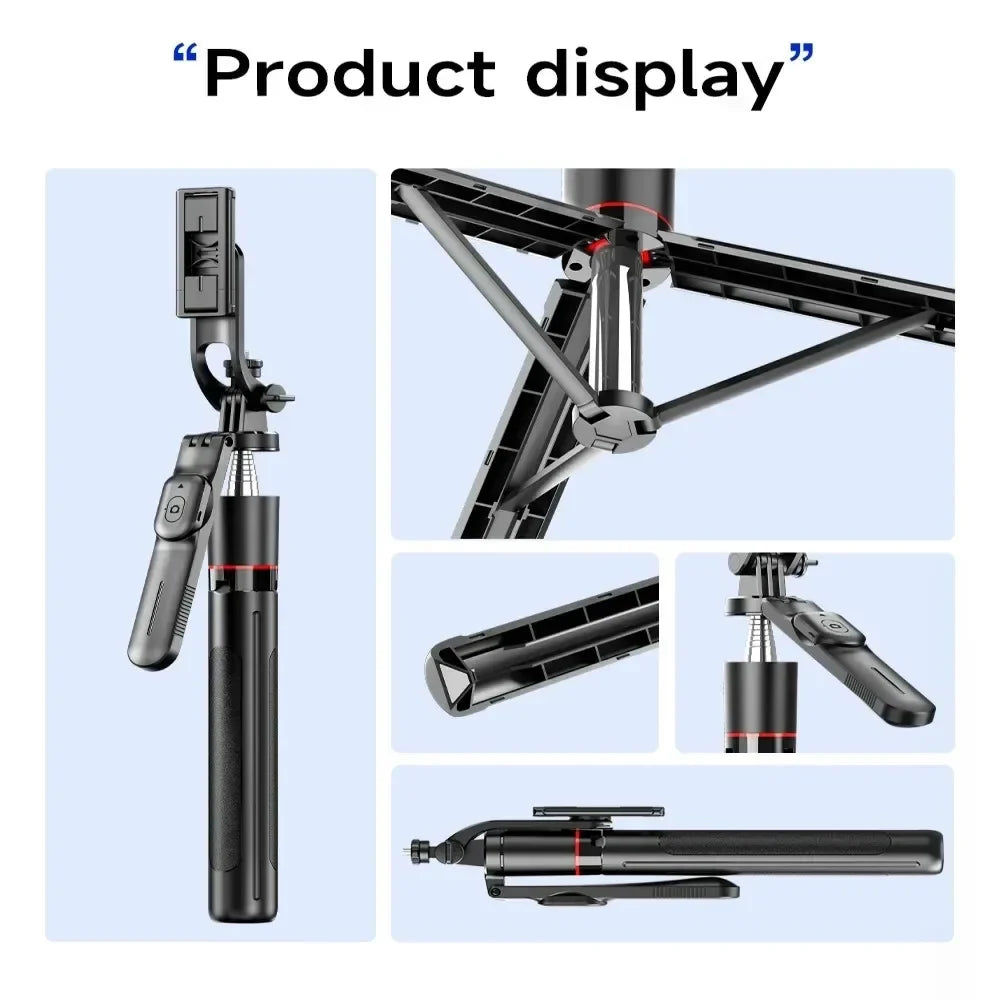 Selfie Stick 1.7 Meter Ultra Long Stretch Portable debounce Phone Holder Bluetooth Remote With Fill light Tripod Stand For Live