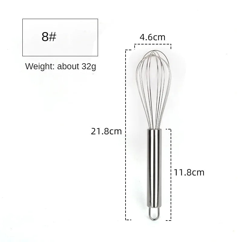 6/8/10/12inch Stainless Steel Egg Stirring Balloon Whisk Manual Egg Beater Mixer Kitchen Baking Utensil Cream Butter Whisk