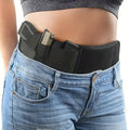 Portable Tactical Gun Holster Waist Belt Outdoor Hunting Hiking Concealed Carry Phone Bag Black Hidden Belly Defense Waist Belt