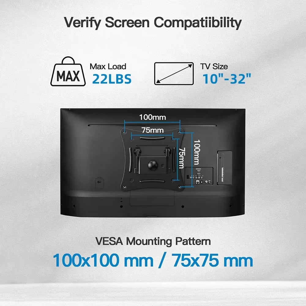 TV Monitor TV Mounts LCD LED Monitor Wall Mount Bracket Adjustable TV Screen Holder TV Frame Support For 10-32 Inches TV