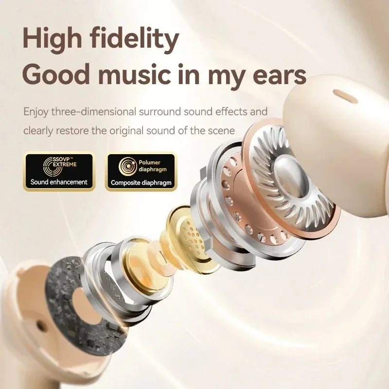 S510 Bluetooth  Wireless Touch Control Headphones HiFI Stereo Waterproof Earphone TWS Sports LED Display Headset with Microphone