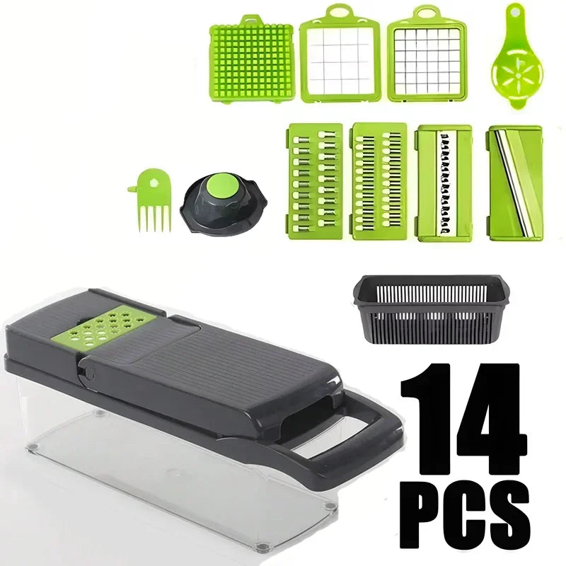 5-in-1 Food Chopper Suitable for Handheld Slicers, Dicers, Graters Multifunctional Vegetable Chopper Kitchen Tool
