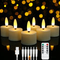 Rechargeable Flameless Candles Flickering LED Tea Light Candles Battery Operated Electronic Candle Lamp for Home Decor gift