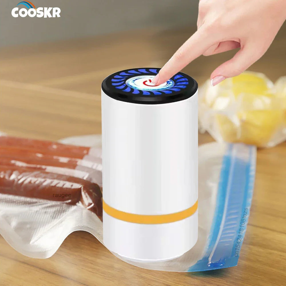 Electric Air Pump USB Rechargeable Automatic Vacuum Pump for Food Vacuum Sealed Bag Storage Pack Bag Vacuum Compression Machine