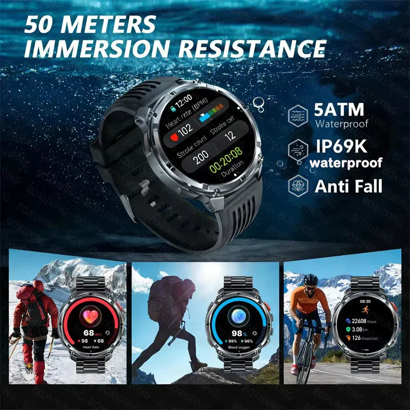 2026 New T-Rex3 Pro 1100mAh Battery Smart Watch Man GPS trajectory Sports Run tracker Outdoor Compass Military Smartwatch Men