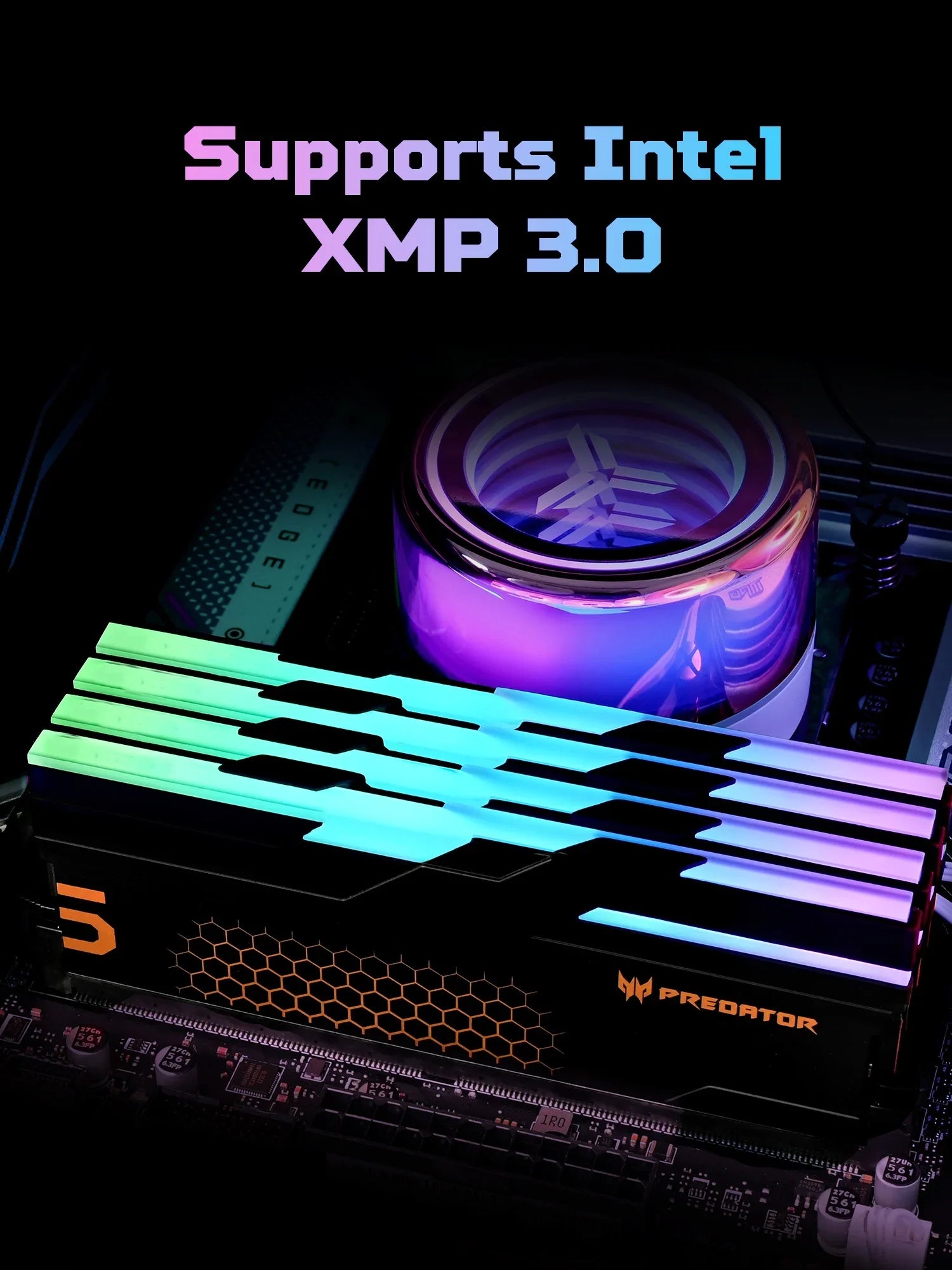 ACER PREDATOR  RGB DDR5 RAM Memory 48GB(2x24GB) 6000MHz, CL28, Gaming Computer Memory Compatible with XMP 3.0/AMD EXPO