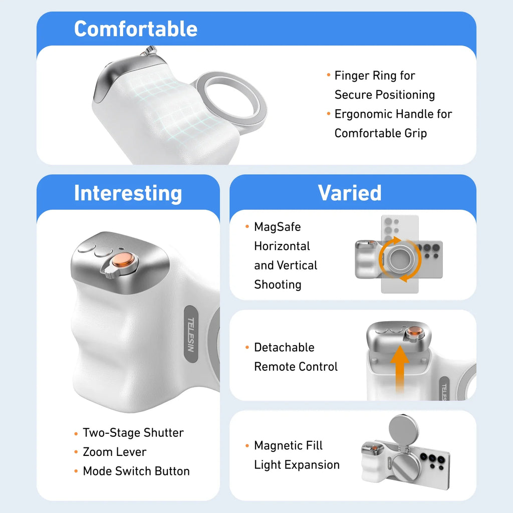 Taixun Qupaile Magnetic Camera is suitable for Apple, Huawei, Android phone photography controller shooting wireless Bluetooth r