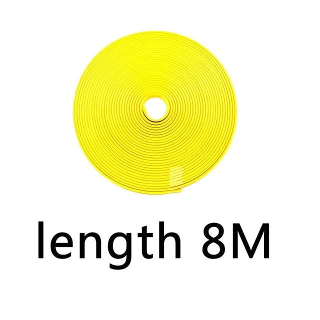 8M Car Wheel Rim Protection Decorative Strip Car Tire Styling Moulding Trim Tyre Guard Line Rubber Decoration Strip Amagi