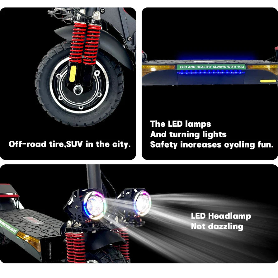 EMANBA X4 EU USA In Stock 2*800W Powerful Dual Motors Electric Kick Scooter 10Inch  Off Road Tire E Scooter 50-60km