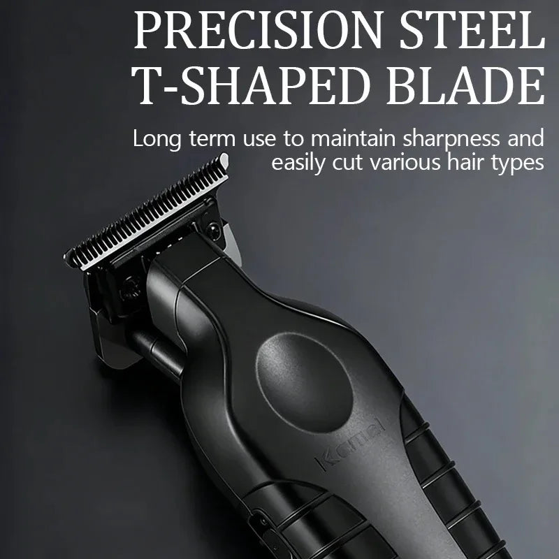 Kemei Electric Cordless Hair Trimmer KM-2299 with Base Electric Oil Head Thruster Carving Clippers Finish Hair Cutting Machine