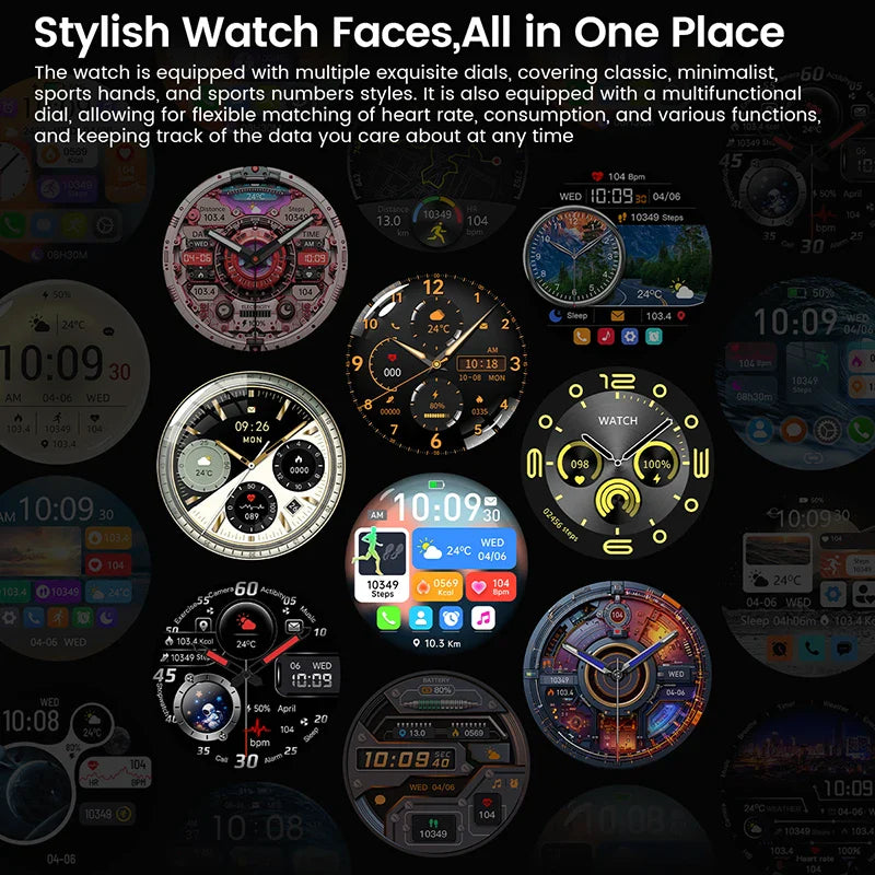 2026 New BOXUXING S5 Smart Watch Men HD AMOLED Screen GPS Motion trajectory HeartRate Bluetooth Call 1.52" SmartWatch IP68 Watch
