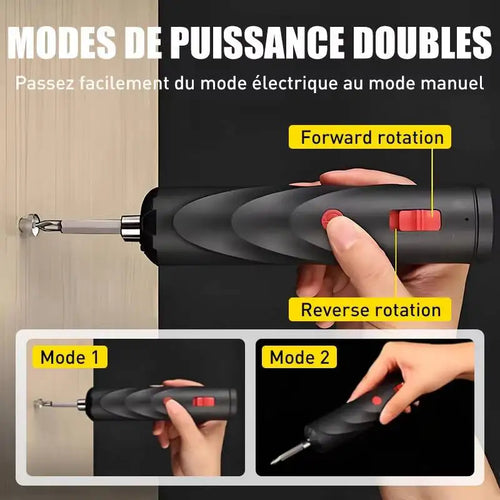 15pcs Mini Electric Screwdriver Set Type-C Rechargeable Cordless Portable Electric Screwdriver Maintenance Repair Tools