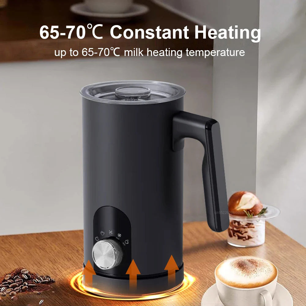 Milk Frother 5in1 Hot & Cold Automatic Rotary Milk Foamer for Coffee Cappuccino Latte Electric Milk Frother Maker Milk Warmer