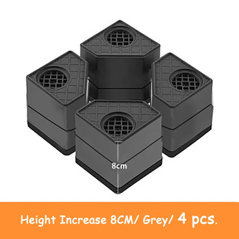 4pcs Anti Vibration Feet Pads Rubber Mat Slipstop Silent Dampers Stand Universal Washing Machine Refrigerator Furniture Foot Pad
