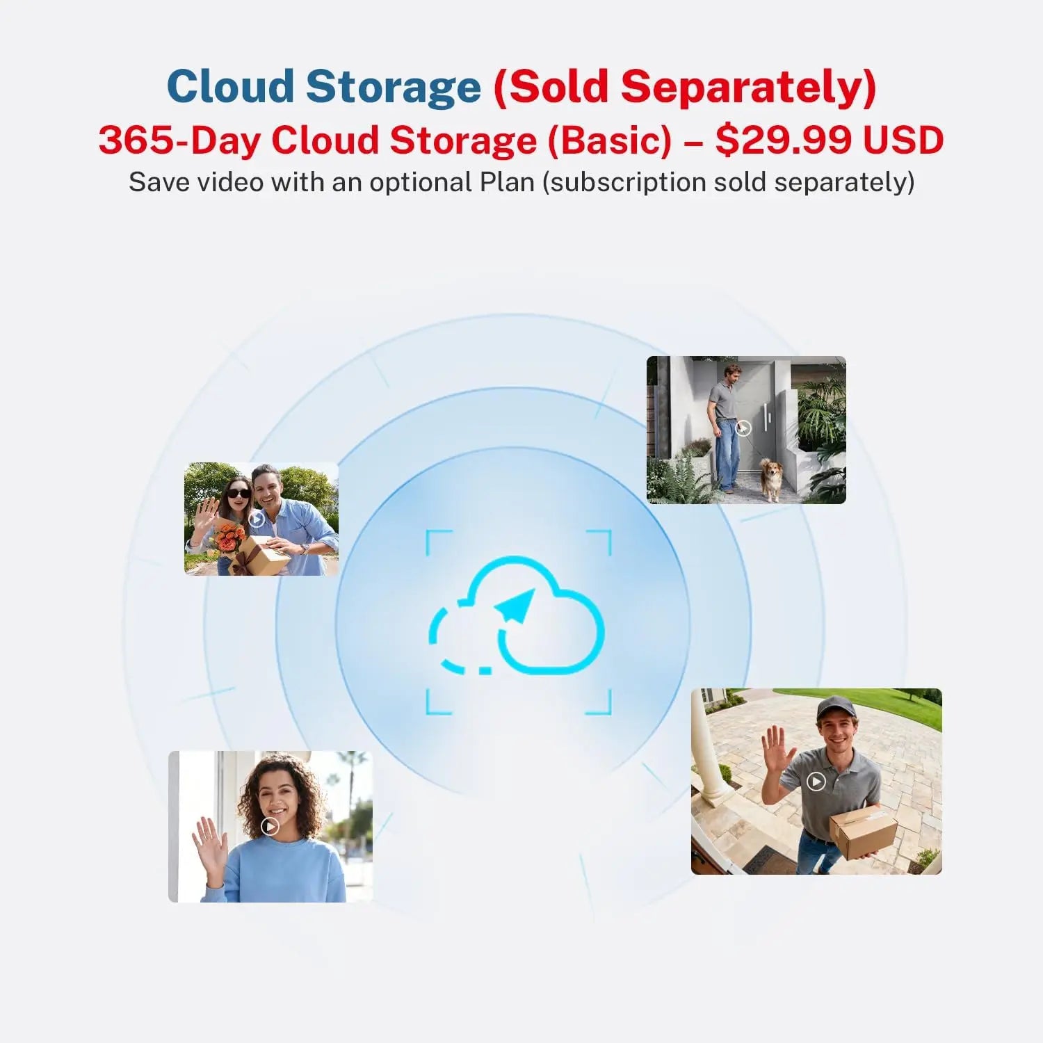 Wireless Doorbell Camera with 1080P HD, Motion Detection, Two-Way Audio, Live View, Night Vision, Cloud Storage