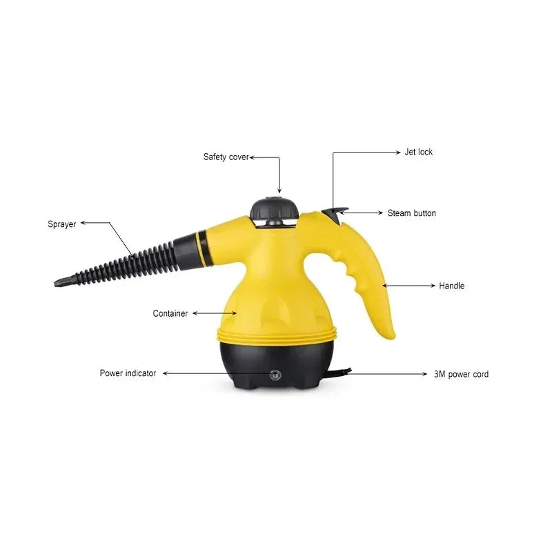 Hand-held High Temperature Steam Cleaner for Kitchen Range Hood Cleaning Home Bathroom, Car Cleaning Tools